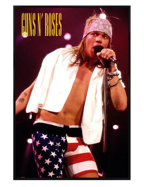 Image of Guns N' Roses Guns N Roses Gloss Black Framed Axl Rose Gnr Poster