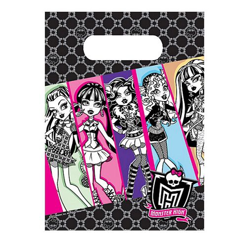 Image of Monster High Party Plastic Party Bags (6pk)
