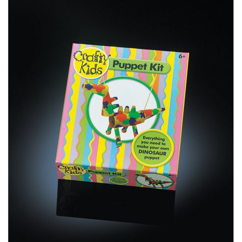 Image of Crafty Kids Puppet Kit - Make Your Own Dinosaur 6yrs+ By Paul Lamond