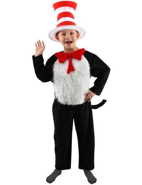Image of Child Cat In The Hat Fancy Dress Costume