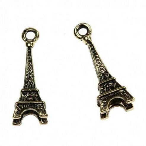 Image of Eiffel Tower Charm - Gold - 2 Pack