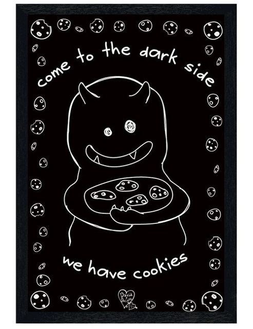 Image of David And Goliath Black Wooden Framed Come To The Dark Side Poster