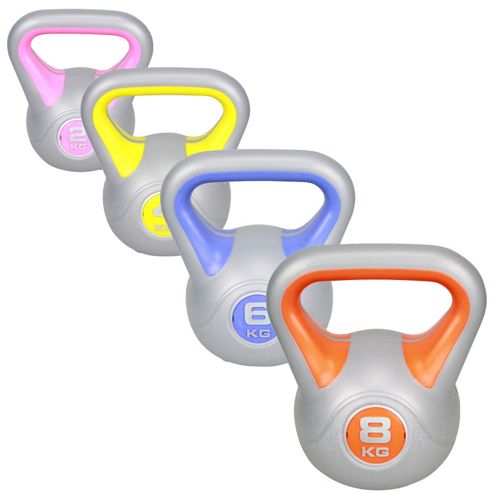 Image of Confidence Fitness Pro Kettle Bell 4pc Kettlebell Set - 8kg - 6kg - 4kg - 2kg