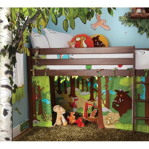 Image of Izziwotnot Gruffalo Playhouse Curtain For Raised Bed