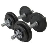 One Body 20kg Cast Iron Weight Set in Plastic Case