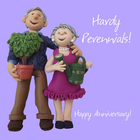 Image of Holy Mackerel Happy Anniversary. Happy Pevennials Greetings Card