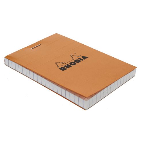 Image of Rhodia Orange Head Stapled Pad 7.4x10.5cm Sq.5x5 11200c