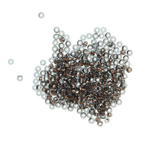Image of Czech Seed Bead 10/0 Black Diamond Lined