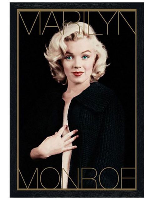 Image of Marilyn Monroe Black Wooden Framed Black And Gold Poster