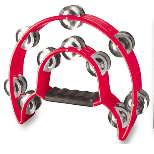 Image of Stagg Red Cutaway Plastic Tambourine