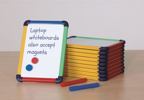 Image of Metroplan Coloured Frame Laptop Whiteboard (set Of 10)