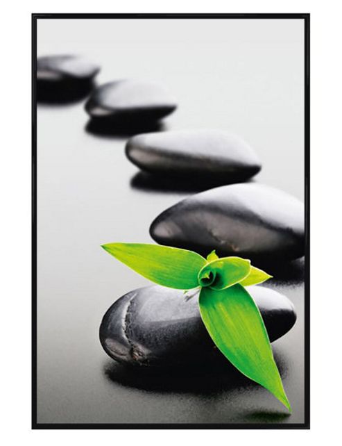 Image of Zen Stones Gloss Black Framed Tranquility Poster