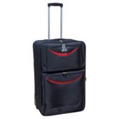 Beverly Hills Polo Club 2-Wheel Suitcase, Black & Red Small