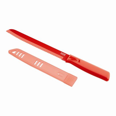 Image of Kuhn Rikon Colori 18.5cm Bread Knife - Red