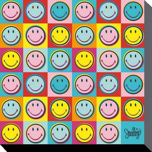 Image of Smiley World Pop Art Smiley Montage Canvas Print