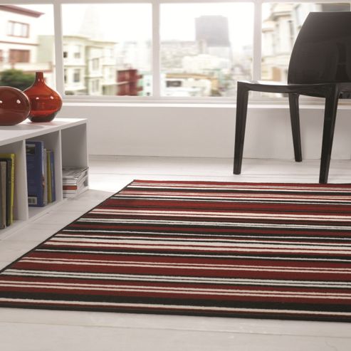 Image of Element Canterbury Red/black 160x220 Cm Rug