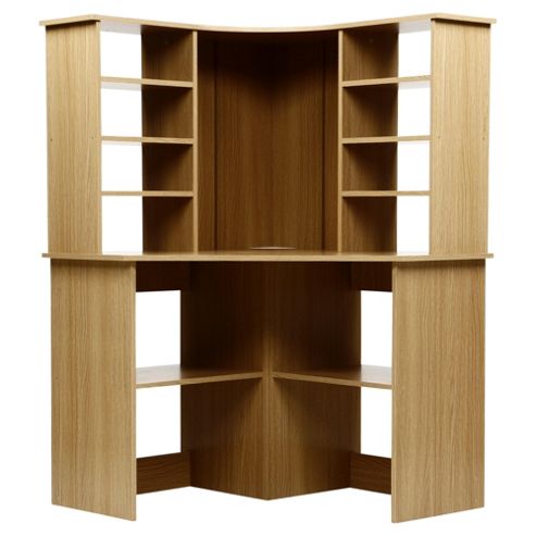 Image of Fraser Corner Desk With Hutch Oak