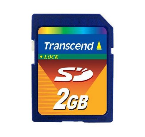 Image of Transcend 2gb Sd Card And No Adaptors