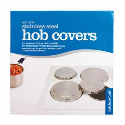 Image of Kitchen Craft Stainless Steel Hob Covers, Set Of 4