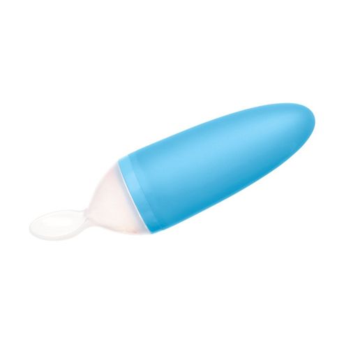 Image of Boon Squirt Silicone Baby Food Dispensing Spoon (blue)