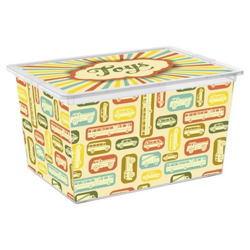 Image of Plastic Toys Storage Box - 50l - With Car Design