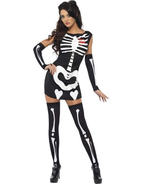 Image of Sexy Skeleton Costume Small