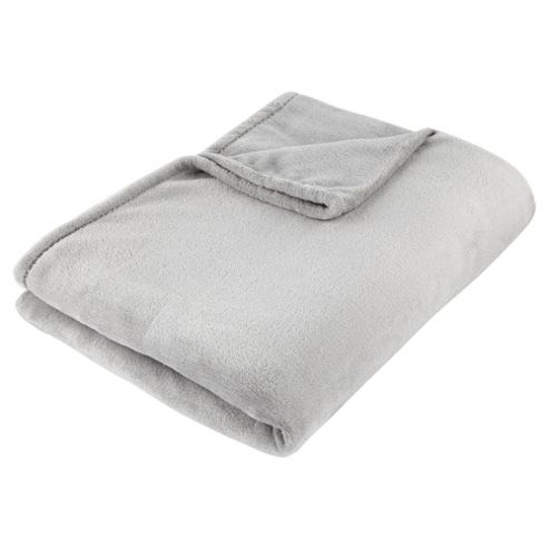 Image of Tesco Super Soft Throw, Grey