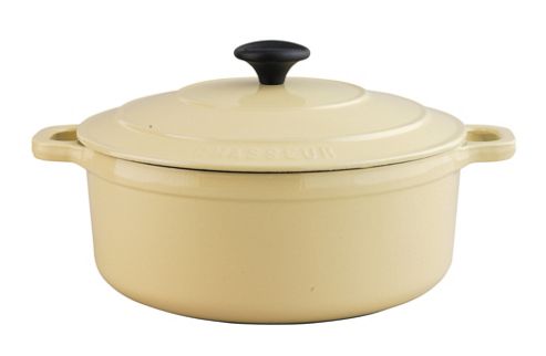 Image of Chasseur Cast Iron Round Casserole In Cream - 16 Cm