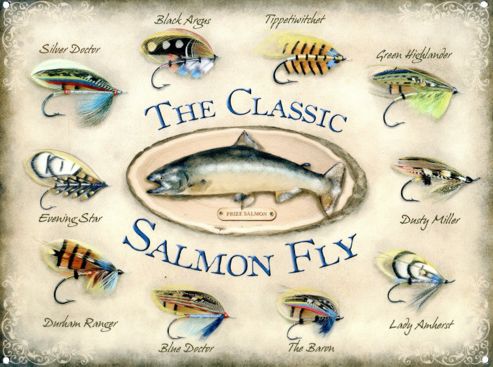 Image of The Classic Salmon Fly Tin Sign