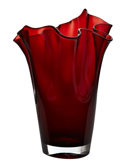Image of Linea Red Handkerchief Vase