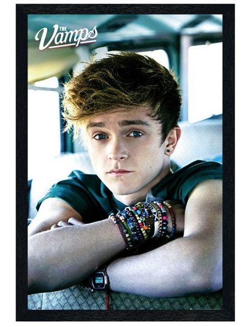 Image of Black Wooden Framed The Vamps Connor Samuel John Ball Poster