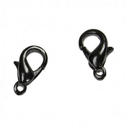 Image of Lobster Clasp - Black 12mm - 20 Pack