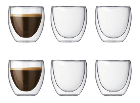 Image of Bodum Pavina Double Wall Thermo Glasses 0.08l, Boxed Set Of 6