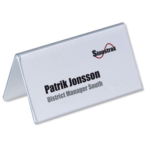 Image of Durable Inserts For Duraprint Table Place Name Holder 52x100mm Ref 1458 [pack 40]