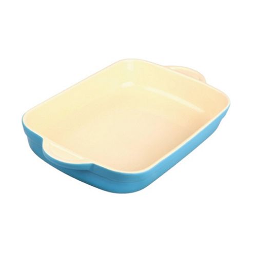 Image of Denby Large Ceramic Oblong Dish, Azure Blue
