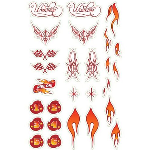 Image of Wishbone Stickers (flames)