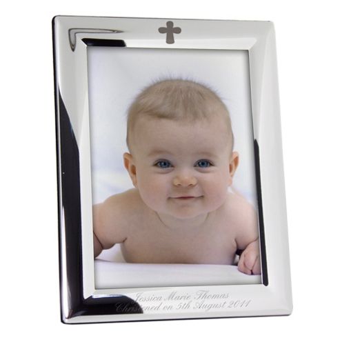 Image of Personalised Elegant Cross Photo Frame