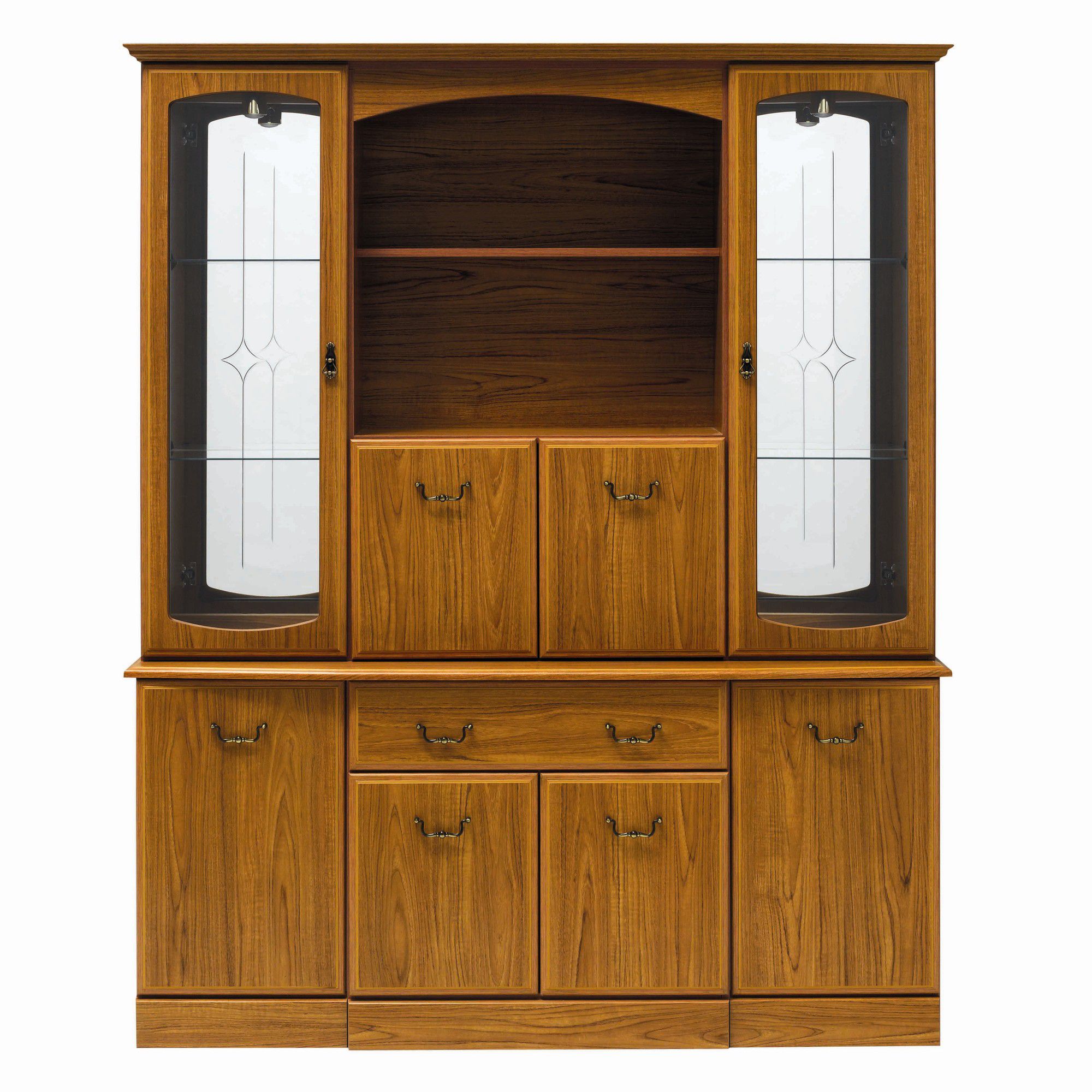 Caxton Tennyson 152 cm Display Cabinet in Teak at Tesco Direct