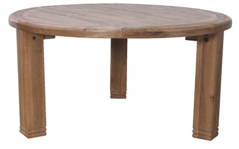 Image of Furniture Link Danube Round Table In Weathered Solid Oak - 156cm