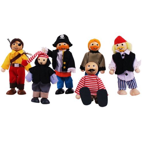 Image of Bigjigs Toys Jt126 Heritage Playset Pirates Set
