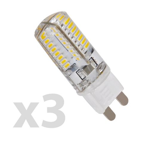 Image of Pack Of Three Minisun Mini High Power 3w G9 Led Bulbs Cool White / Daylight