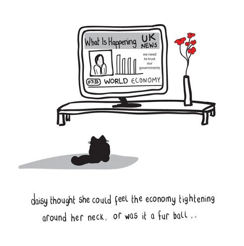 Image of Holy Mackerel Fur Ball Greetings Card
