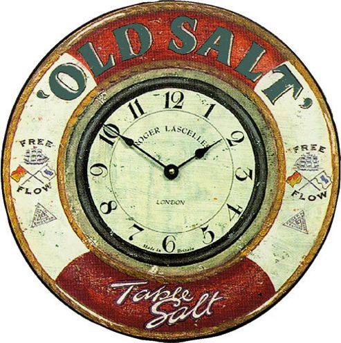 Image of Roger Lascelles Clocks "old Salt" Nautical Wall Clock