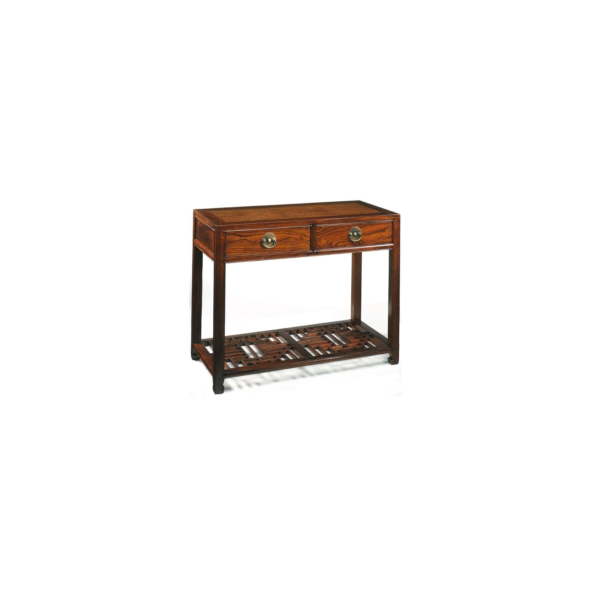 Shimu Chinese Classical Carved Console Table - Warm Elm at Tesco Direct