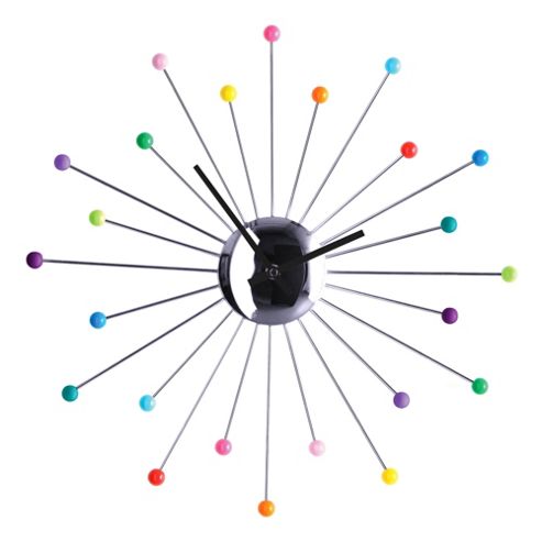 Image of Premier Housewares Multi Colour Balls Wall Clock