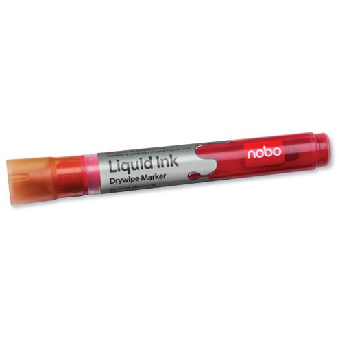 Image of Nobo Drymarker For Drywipe Flipchart And Ohp Bullet Tip Red Ref 1901074 [pack 12]