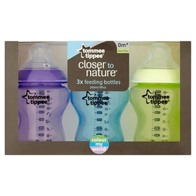 image 1 of Tommee Tippee Cmworld 3X260ml Bottle Blue