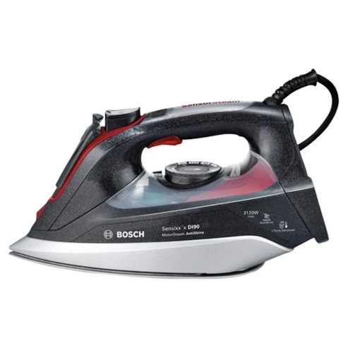 Image of Bosch Tdi9020gb Palladium Plate Steam Iron - Grey & Red