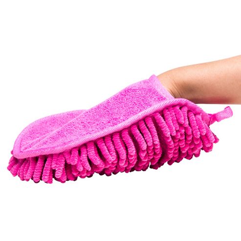 Image of Evri Fuzzy Wuzzy Microfiber Mitt - Pink-- taupe-- lavender