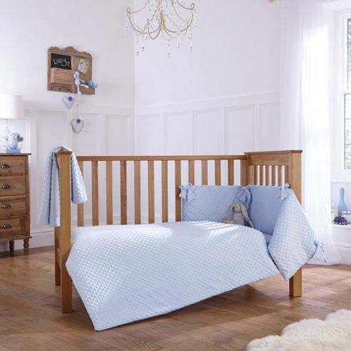 Image of Clair De Lune Dimple 3 Piece Bedding Set - Blue